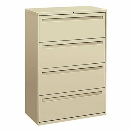 HON 784LL 700 Series Putty Four-Drawer Lateral Filing Cabinet - 36'' x 19 1/4'' x 53 1/4'' 328HON784LL